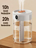 Hava Nemlendirici H2O Çift Püskürtme Portlu 5 Volt Type-C Giriş 750ML Su Hazneli NEMLENDİRİCİ