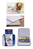 Suluboya Blok 12 Yaprak 230 Gram 105 X 155 Mm Daler Rowney Aquafine Sulu Boya Seti 24 Lü