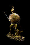 Yunan Savaşçı Spartalı Leonidas Büyük Boy Gold Altın Heykel Biblo