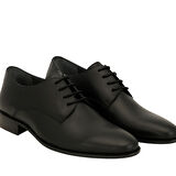 Alfa %100 Deri Damatlık Erkek Ayakkabı 7 Cm Gizli Topuklu Boy Uzatan - Mat/Rugan