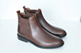 VALE Erkek Hakiki Deri El Yapımı 7 cm Boy Uzatan Chelsea Bot