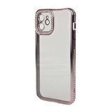 Smcase iPhone 11 Kılıf Kamera Korumalı Taşlı Mina Lazer Kapak