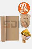 Kraft Kağıt 30cm x 90 Metre Rulo: Ambalaj, Çeyiz Paketleme, Hediye Kağıdı, Çiçek Sarma Kağıdı