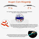 Dacia Sandero 2013-2020 Uyumlu Mugen Cam Rüzgarlığı Seti Piano Black 4'lü İthal Parlak Siyah