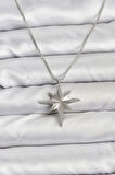 316L Çelik Zincir Gümüş Renk Kutup Yıldızı Model 60 cm Zincir Kadın Kolye