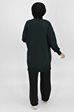 Puane İki İp Kumaş Basic Tunik Sweatshirt