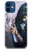 Apple iPhone 12 Mini uyumlu Girls 28 Baskılı Kapak Spray Boya ve Güvercinler