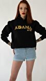 ADANA MAFIA Kapşonlu Siyah Unisex Sweatshirt Hoodie Polar - MİDUM