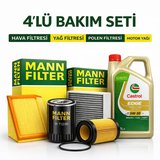 MANN Skoda Octavia 1.9 Dizel Castrol Edge 5W-30 Motor Yağı Filtre Seti (2006-2010) 4 Lü