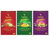 Herby Yeşil Çay Seti 3'lü  (Çilek ve Lime - Mango ve Ananas-  Şeftali ve Vanilya)