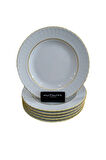 Kütahya Porselen 19 Cm Sedef Çukur Tabak 6 Lı Mat Altın SF19CK521