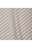 Bej  Çizgili Keten Kumaş - Yıkanmış Kumaş 100x230cm