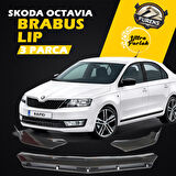 Skoda Octavia 2013-2020 Uyumlu Brabus Ön Lip 3 Parça Kanatlı Lip