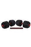 Halter Ve Dambıl Seti Fonksiyonel Ağırlık Ve Vücut Geliştirme Aleti 40 Kg