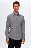 Slim Fit Lacivert Pötikare Gömlek 4HF02ORT03314