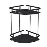 Line Bathroom DUS MALZEMELIK ŞAMPUANLIK İKILI 15653 MAT SIYAH 180X180