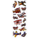Sticker Kabartmalı Stiker Defter, Planlayıcı Uçak (cb617) 16x7 cm