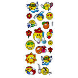Sticker Kabartmalı Stiker Defter, Planlayıcı Komik emoji (vk608) 16x7 cm