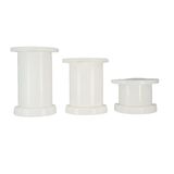 8 CM 50 LİK PLASTİK BEYAZ YUVARLAK AYAK ( 4ADET)
