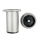 42 LIK 10 CM MAT KROM PLASTİK YUVARLAK AYAK ( 4 ADET )