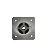 40 LIK 10 CM MAT KROM PLASTİK YUVARLAK AYAK ( 4 ADET )