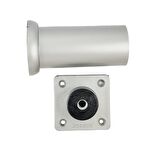 40 LIK 8 CM MAT KROM PLASTİK YUVARLAK AYAK ( 4 ADET )