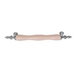 Vanni Porselen Pembe Krom Ayak 128 mm Kulp ( 5 ADET )