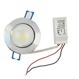 5 WATT LED SPOT TRAFOLU KROM KASA GÜN IŞIĞI (YCE-N5) ( 2 ADET )