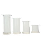 40 LIK 20 CM BEYAZ METAL YUVARLAK AYAK ( 4 ADET )