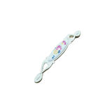 Miray 128 mm Metal Krem Kasa Beyaz ÇİÇEK  Desenli  / 5 ADET