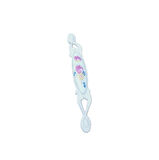 Miray 128 mm Metal Krem Kasa Beyaz ÇİÇEK  Desenli  / 5 ADET