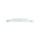 Miray 128 mm Metal Krem Kasa Beyaz ÇİÇEK  Desenli  / 5 ADET
