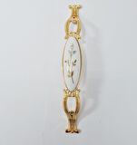 ZÜMRE 128 mm Metal GOLD  Kasa Beyaz  YAPRAK Desenli  / 5 ADET