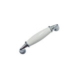 PORSELEN BEYAZ KULP KROM AYAK 96 MM / 5 ADET