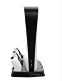 Playstation 5 Standart (Fat) Kasa Fanlı Stand - PS5 Dikey Stand (Siyah)