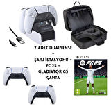 Playstation 5 CD Sürüm Slim + 2 Dualsense + FC 25 + Playstation Çantası + Şarj İstasyonu