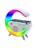  Çok Fonksiyonlu Kablosuz Hızlı Şarj Özellikli Bluetooth Hoparlör Masa Lambası/Rgb, Çalar Saatli Ses Bombası, AGGIY
