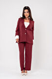 Asmetrik Kesim Gömlek Deteylı Blazer Ceket Pantolon Takım TKM08013