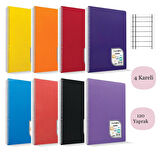 Çınar Colormaxi A4 120 Yaprak Plastik Kapak Spiralli Defter Çizgili 4 Adet