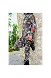 Softshell Saz Desenli Su Ve Rüzgar Geçirmez İçi Polarlı Takım (Mont + Pantolon)