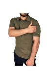 Polo Yaka 2 Cepli Kısa Kollu Taktik T-Shirt Haki
