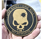 ONE SHOT ONE KILL KESKİN NİŞANCI Deri PEÇ - Arma - Askeri Patch