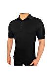 2 Cepli Polo Yaka Kısa Kollu Taktik T-Shirt Siyah