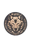 Kurt Kışı Geçirir Ama Yediği Ayazı Unutmaz -Yuvarlak Deri Peç - Arma - Wolf Leather Patch