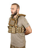 Tan Renk Hücum Yeleği Cordura Kumaş 4 Kilit (Hızlı Serbest Bırakma Sistemli)