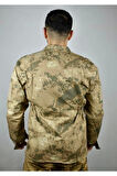 Uzun Kol Kamuflaj Gömlek Jandarma