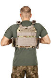 Multicam Hücum Yeleği Cordura Kumaş 4 Kilit (Hızlı Serbest Bırakma Sistemli)