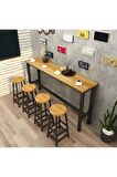 Austin Mutfak Adası - Bar Masası Ve 4 Adet Bar Taburesi