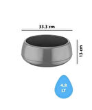 Omnipazar SO-EAS3 Elvan Arajman Sukulent Kaktüs Saksı 4.8 lt Antrasit 6 Adet