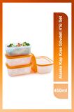 Alaska Kısa Gövdeli Buzluk Saklama Kabı 4'lü Set 450 ml